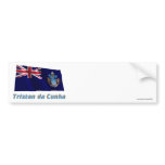 Tristan da Cunha Waving Flag with Name Bumper Sticker