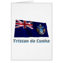 Tristan da Cunha Waving Flag with Name Card