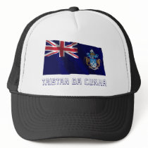 Tristan da Cunha Waving Flag with Name hats by Vexillophile Tristan da Cunha Waving Flag with Name hats