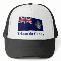 Tristan da Cunha Waving Flag with Name hats by Vexillophile Tristan da Cunha Waving Flag with Name hats