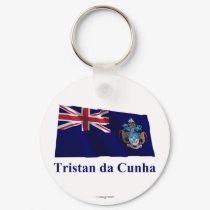 Tristan da Cunha Waving Flag with Name keychains by Vexillophile Tristan da Cunha Waving Flag with Name keychains