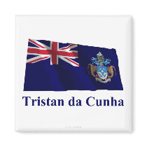 Tristan da Cunha Waving Flag with Name magnets by Vexillophile Tristan da Cunha Waving Flag with Name magnets