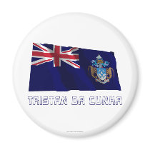 Tristan da Cunha Waving Flag with Name magnets by Vexillophile Tristan da Cunha Waving Flag with Name magnets