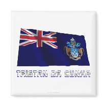 Tristan da Cunha Waving Flag with Name magnets by Vexillophile Tristan da Cunha Waving Flag with Name magnets