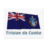 Tristan da Cunha Waving Flag with Name Postcard