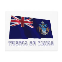 Tristan da Cunha Waving Flag with Name postcards by Vexillophile Tristan da Cunha Waving Flag with Name postcards
