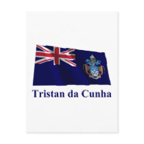 Tristan da Cunha Waving Flag with Name postcards by Vexillophile Tristan da Cunha Waving Flag with Name postcards