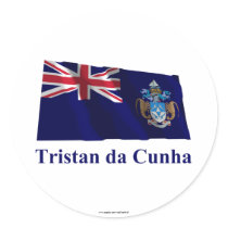 Tristan da Cunha Waving Flag with Name stickers by Vexillophile Tristan da Cunha Waving Flag with Name stickers