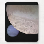 Triton with Neptune in the background NASA Mouse Pads