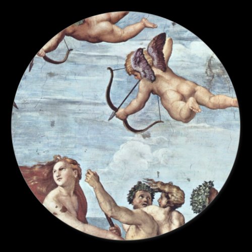 Triumph Of Galatea Detail  By Raffael Round Sticker