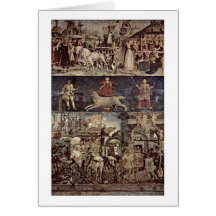 Triumph Of Minerva By Francesco Del Cossa Greeting Card