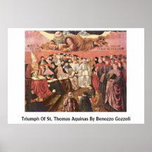 Triumph Of St. Thomas Aquinas By Benozzo Gozzoli Poster