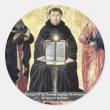Triumph Of St. Thomas Aquinas On Averroes Round Sticker