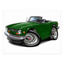 Triumph TR6 Green Car Post Cards