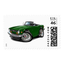 Triumph TR6 Green Car Postage Stamps