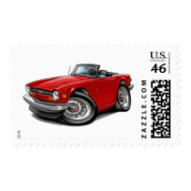 Triumph TR6 Red Car Postage