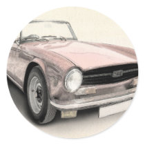 Triumph TR6 Round Stickers