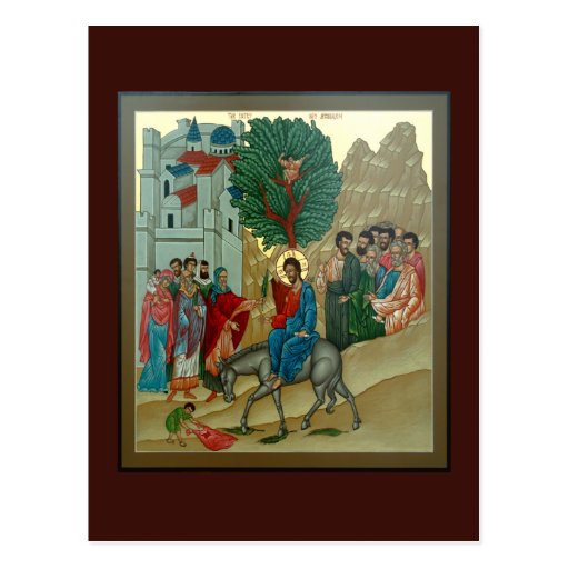 Triumphal Entry into Jerusalem Prayer Card Postcards