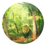 Triumphant King Round Stickers
