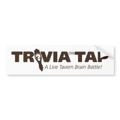 Trivia on Tap, bumper sticker by triviaontap