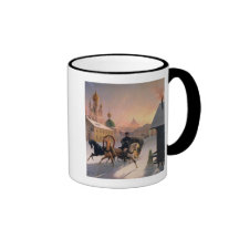 Troika on the Street in St. Petersburg, 1850s Mug