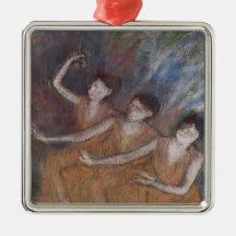 Trois Danseuses (pastel on paper) Christmas Ornament