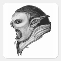 Troll black and white Design Stickers