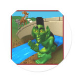 Troll Bridge Round Sticker