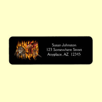 Troll Demons Flames Halloween Address Label labels