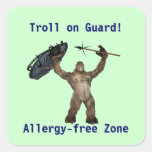 Troll on Guard Square Sticker