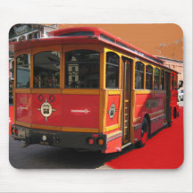 Trolley Bus Digitally Enhanced Photo Mousepad