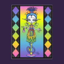 Trolly Pixie Stick Sideshow Freak Troll Postcard postcards