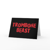 Trombone Beast Greeting Card
