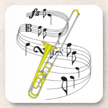 Trombone Beverage Coaster