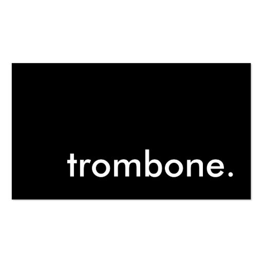 trombone. business card