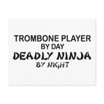 Trombone Deadly Ninja by Night Postcards