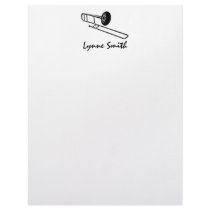 Trombone "Drawing" Personalized Letterhead