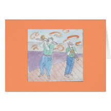 trombone frenzy greeting card