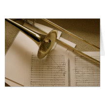 Trombone greeting card
