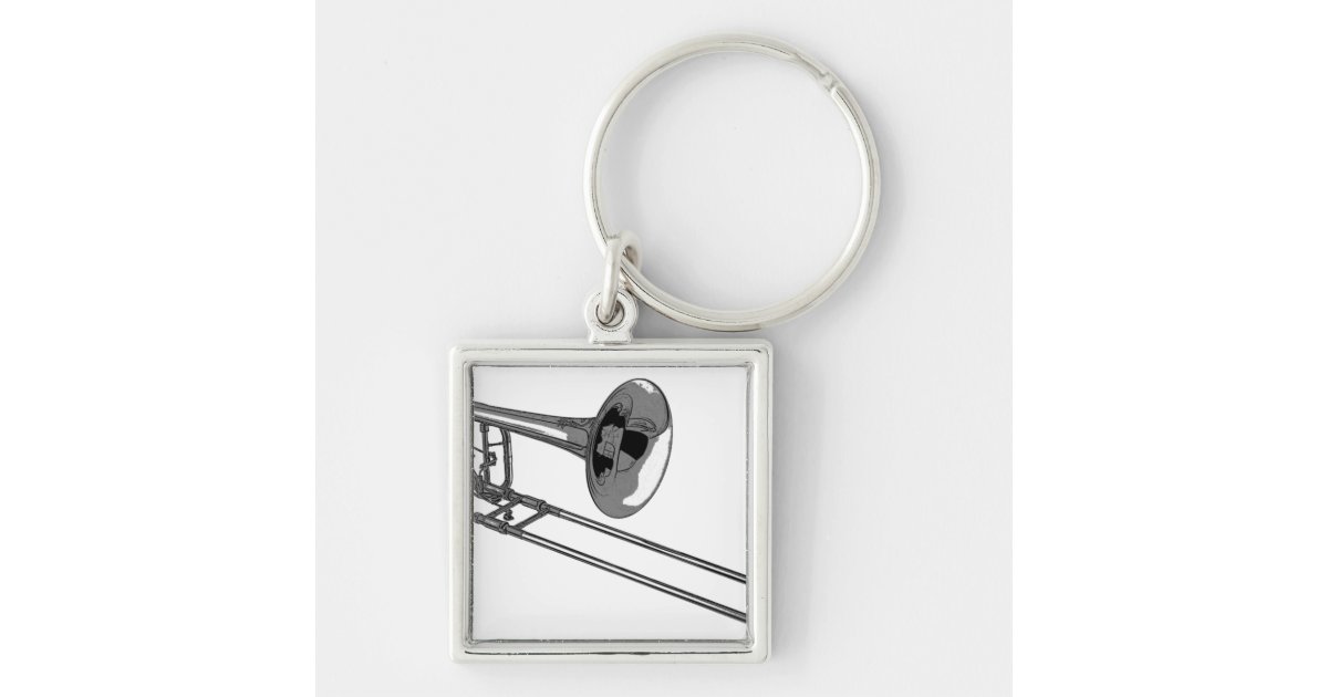 Trombone Keychain Zazzle