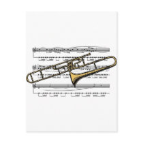 Trombone Musical 14 B Postcards