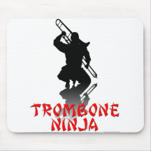 Trombone Ninja Mousepads