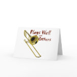 Trombone Plays Well Cards