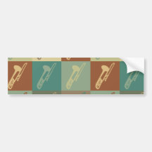 Trombone Pop Art Bumper Sticker