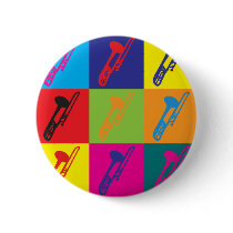 Trombone Pop Art Pin