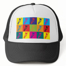 Trombone Pop Art Mesh Hats