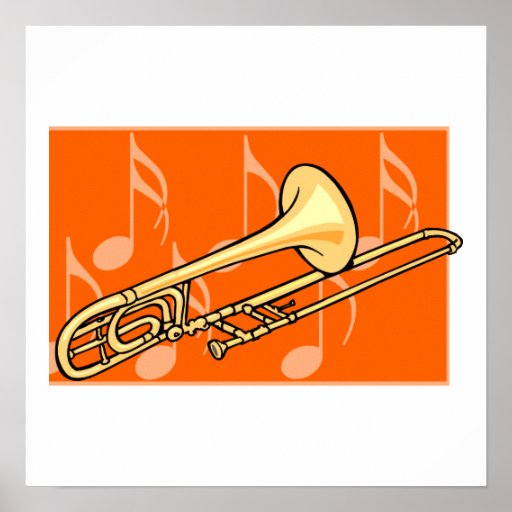 Trombone Posters, Trombone Prints, Art Prints, & Poster Designs Zazzle