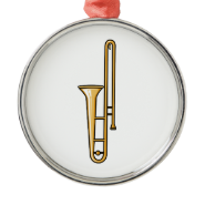 trombone upright graphic christmas ornaments