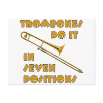 Trombones Do It In 7 Positions postcards