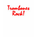 Trombones Rock - Red Lettering t-shirts